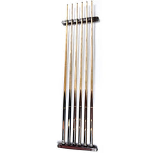 Load image into Gallery viewer, 1 Set Billiard Pool Wood Rack Holder Wall Mounted Hanging Professional 6 Cue Sticks Snooker Accessories Billiard Cue Rack
