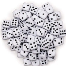 Load image into Gallery viewer, 100 Pcs/lot Black/White Point Dice Puzzle Game Send Children 6 Sided Dice DIY Game Accessory  Small Size
